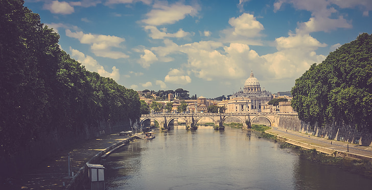 pilsēta, Itālija, Rome, upes, Tibras, ceļojumi, Eiropa