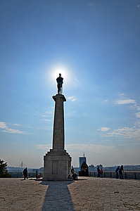 Belgrád, emlékmű, Kalemegdan, szimbólum, erőd, Landmark, Szerbia