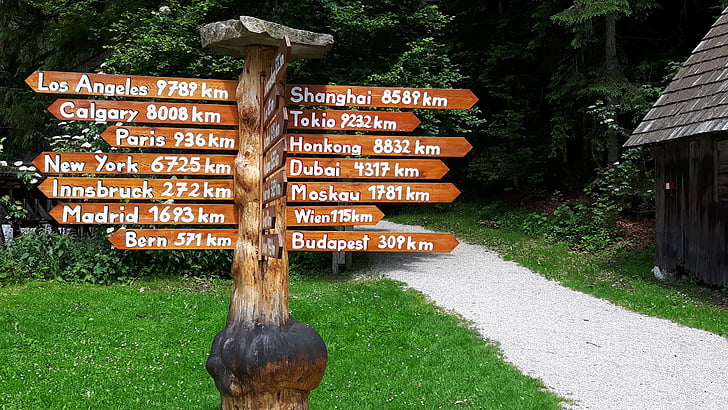 directory, arrows, shield, waymarks, hiking trails, wise direction, signposts
