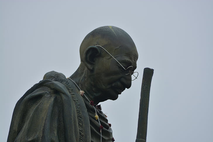 Ghandi, Statua, indiano, Gandhi, leader, punto di riferimento, uomo