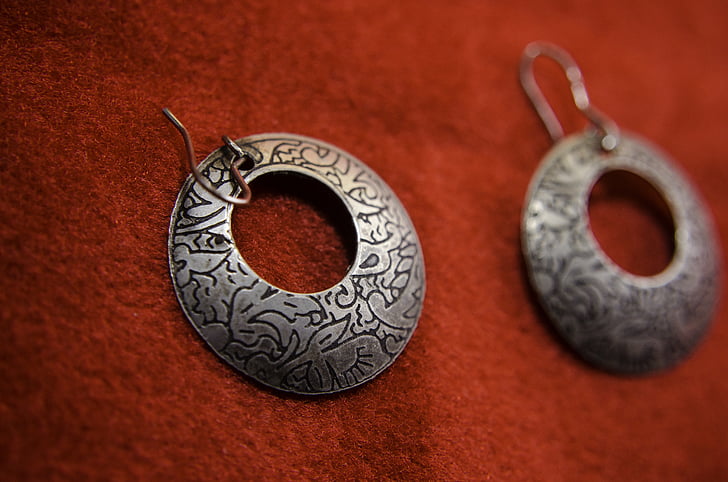 Серьги, Индийская, серебро, моды, Ювелирные изделия, традиционные, Дверной молоток