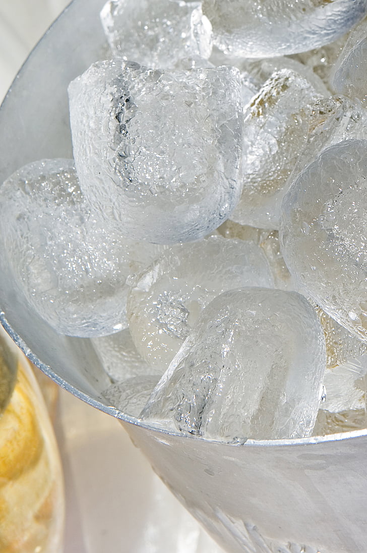 cubes de glace, froide, cool, congelés, Champagne cooler