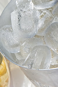 ice cubes, cold, cool, frozen, champagne cooler