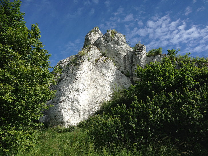 stijene, vapnenci, krajolik, priroda, Jura Krekowsko częstochowa, Poljska, turizam