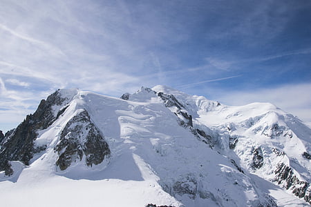 mont blanc, alps, mountain, peaks, nature, snow, landscape