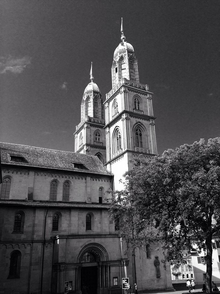 Zurich, baznīca, grossmünster, Šveice, reliģija