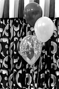 ballons, célébration, Parti, mariage, heureux, décoration, réglage