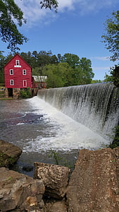 starr's mill, waterfall, georgia, water, nature, river