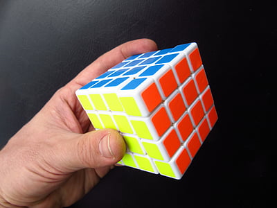 cube magique, main, Puzzle, jouets, Denksport, coloré, quatre