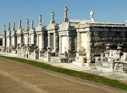 Cementerio, criptas, graves, piedra sepulcral, nueva orleans, Louisiana, entierro