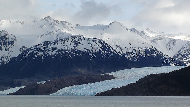 Perito moreno, ledovec, Patagonie, hory, sníh, Příroda, jih