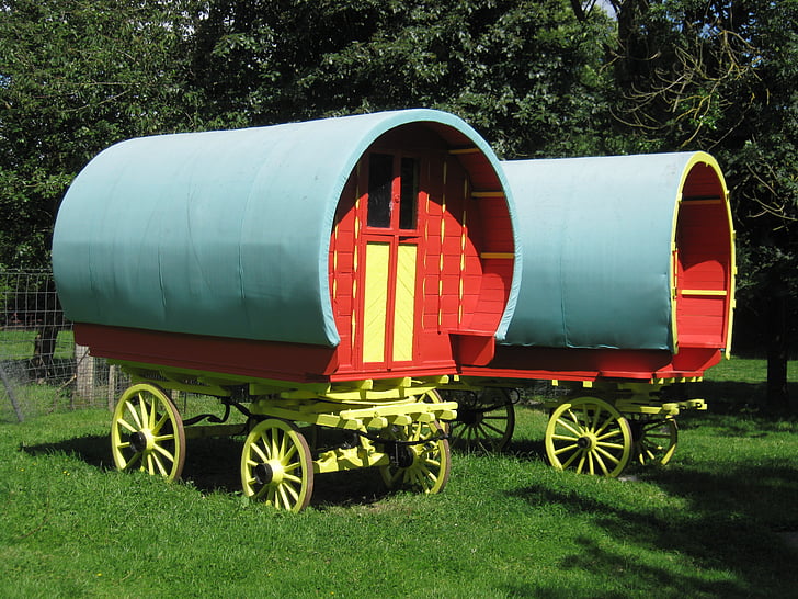 wagon, caravan, gypsy