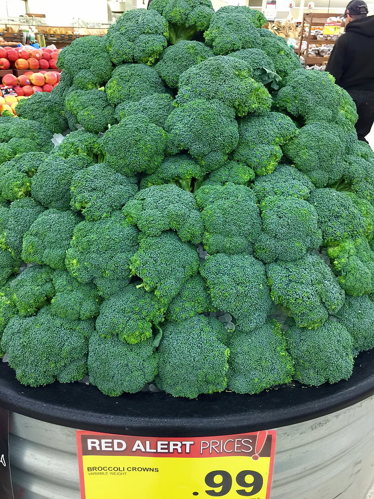 broccoli, vegetables, green, food, vegetable, market, freshness