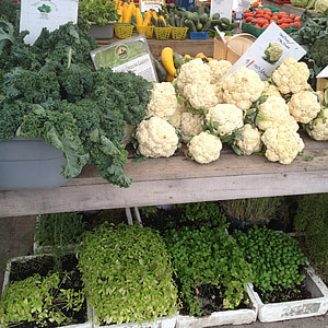 蔬菜, 花椰菜, 市场, 水果, 加拿大