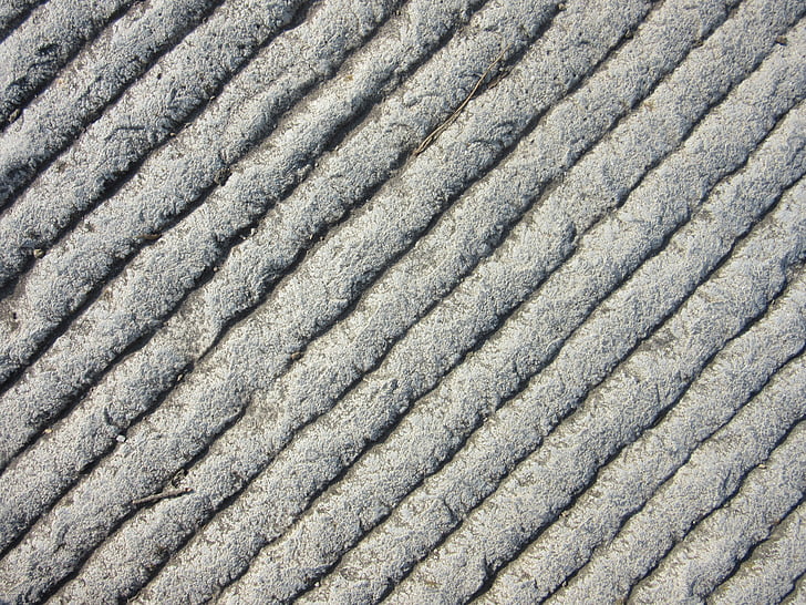 Steinplatte, rainures, Pierre, au sol, éraflé, gris, texture