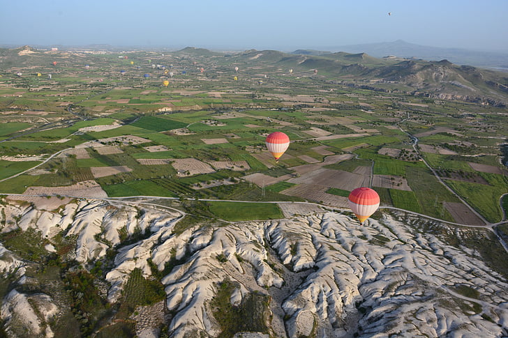 Кападокия, Турция, топка, балон, пейзаж, природата, панорамна гледка