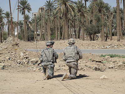 soldiers, iraq, camouflage, military, war, army, combat