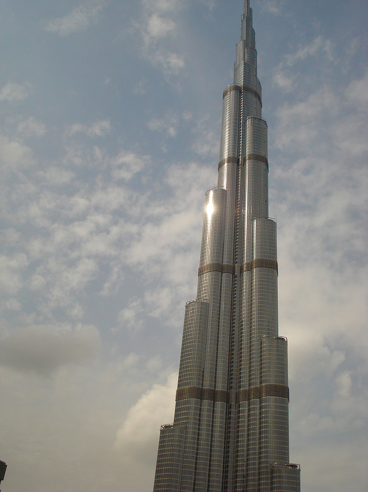 Burj khalifa, Dubai, Forenede Arabiske Emirater, skyskraber, Hotel, skyline, arkitektur