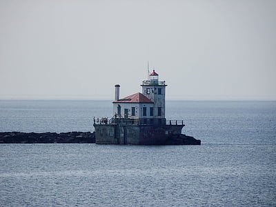 Lighthouse, vee, Ocean, valgus, maastik, taevas, loodus