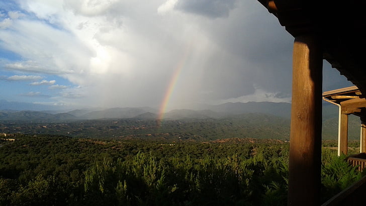 Rainbow, pilvet, Sää, kesällä, valo, New mexico, Luonto