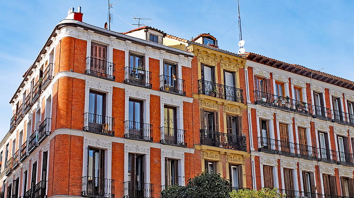 Madrid, bâtiment, ville, l’Europe