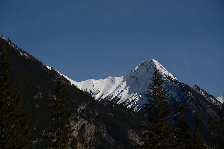 Mountain, Fort nelson, natursköna, snöiga topp, landskap, snö, naturen