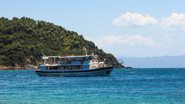 tengerjáró hajó, tenger, nyaralás, nyári, turizmus, szabadidő, Görögország