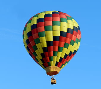 pilota, cel, vol, aire, globus aerostàtic, volant, aventura
