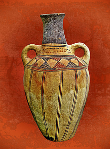 花瓶, アンフォラ, セラミック鍋, 古い, 文化, 水差し, 昔ながら