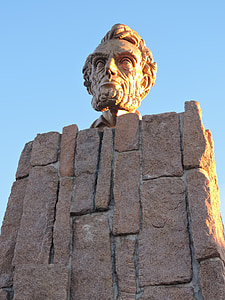 Abraham lincoln, spomenik, spomen, Wyoming, Abraham, Lincoln, Države