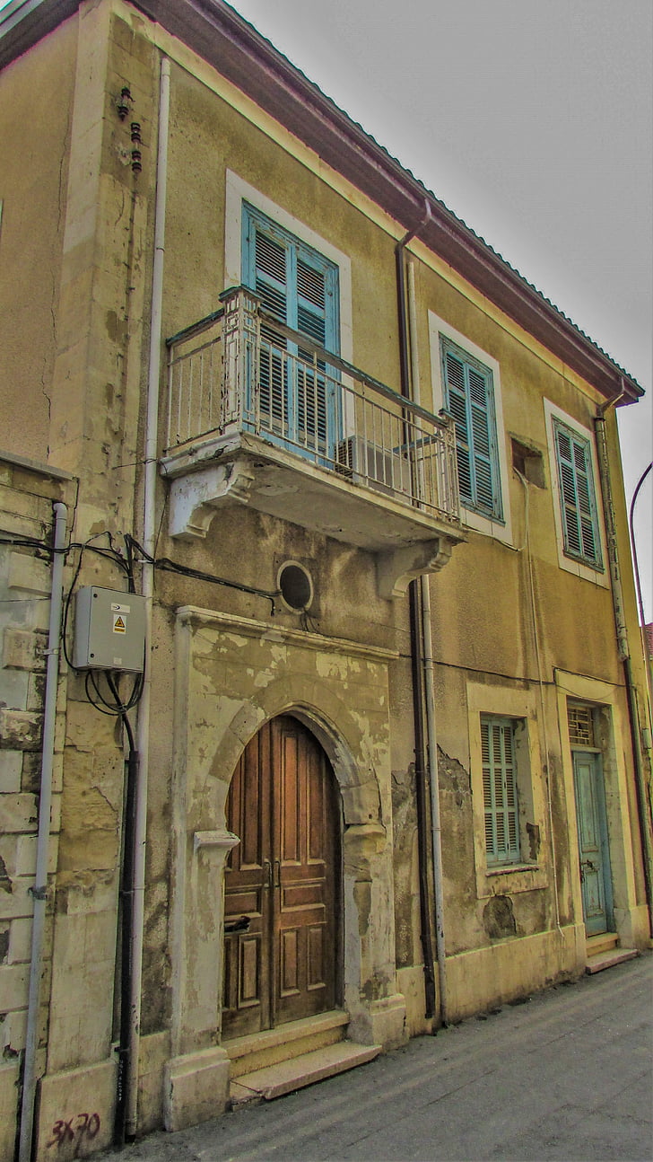 Cyprus, Larnaca, oude stad, neoklassieke, huis, het platform