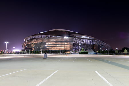 arena, Estadio de atandt, edificio, Estadio de los Cowboys, Dallas, campo de fútbol, luces