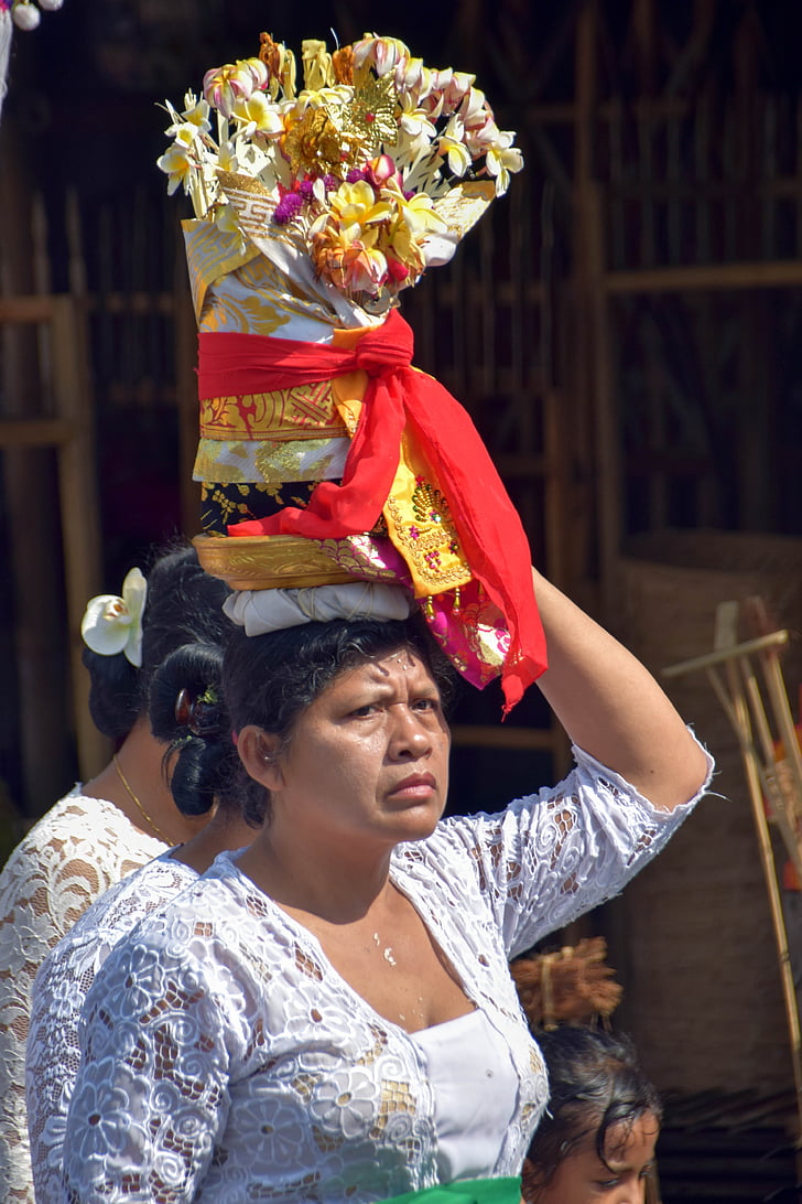 Бали, Индонезия, пътуване, човешки, balinesen, улица церемония, церемония