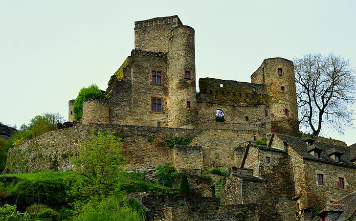 castle, belcastel, aveyron, medieval