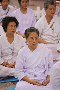 osservare, religiosa, rito di precetti, in, Tailandese, meditazione, buddisti