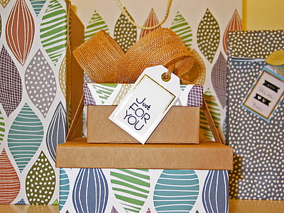 background, birthday, bow, box, card, cardboard, celebration