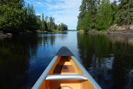 bwca, canoa, Minnesota, floresta, Lago, natureza selvagem, limite