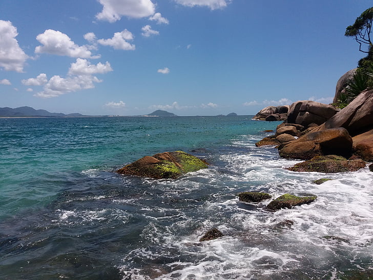 Florianópolis, oceano, Verão, tropical, Marco, Baía