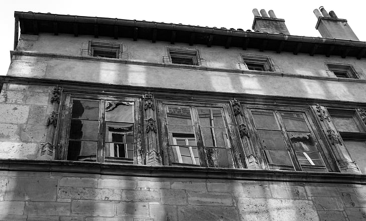 Lyon, vinduet, Frankrike, arkitektur, byen, Urban, retten
