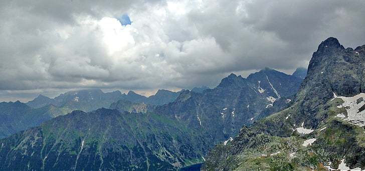 Alti Tatra, montagne, nuvole, nubi di tempesta, paesaggio, Turismo