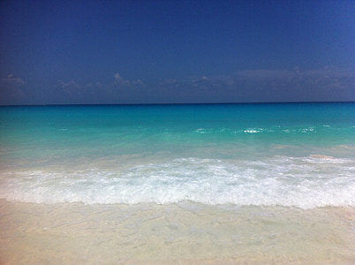 stranden, Mexico, Cancun, havet