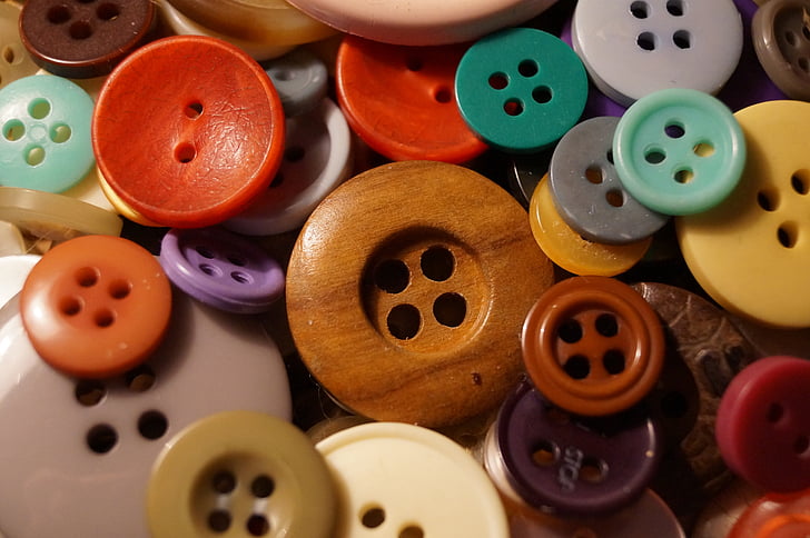 buttons, colorful, color, handarbeiten