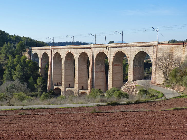 puente, Viaducto, ferrocarril de, albañilería, de la ingeniería, arcos