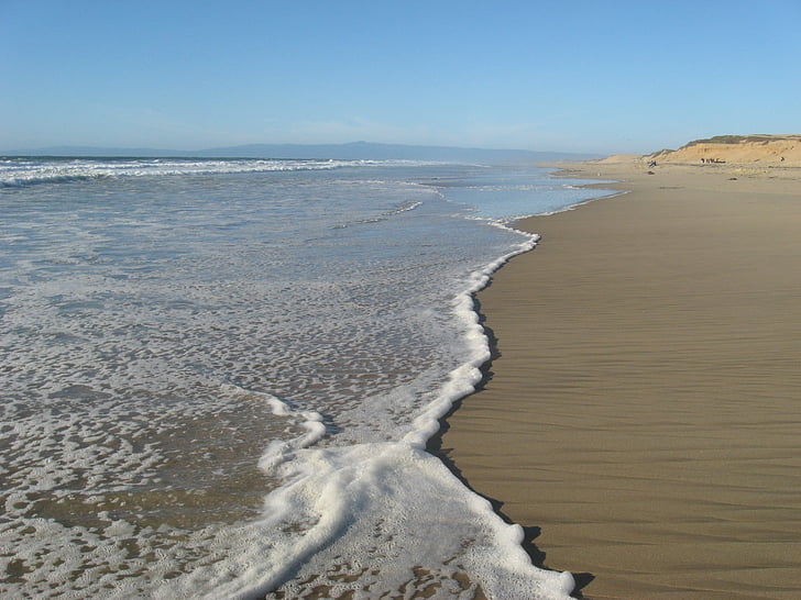 берег, океан, пісок, пляж, море, води, узбережжя