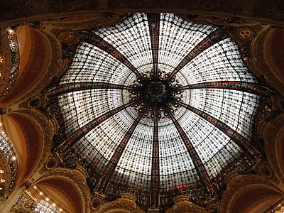 Paris, cumpărături, cupola, vitralii, Franţa, stil, arhitectura