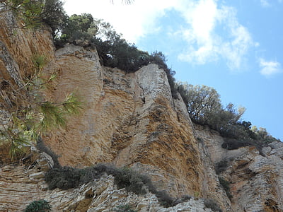 rock wall, mallorca, cliffs, rock, steep, stone, wall
