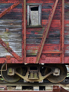 ferrocarril, carril de, tren, pistas, antiguo, antiguo, Vintage