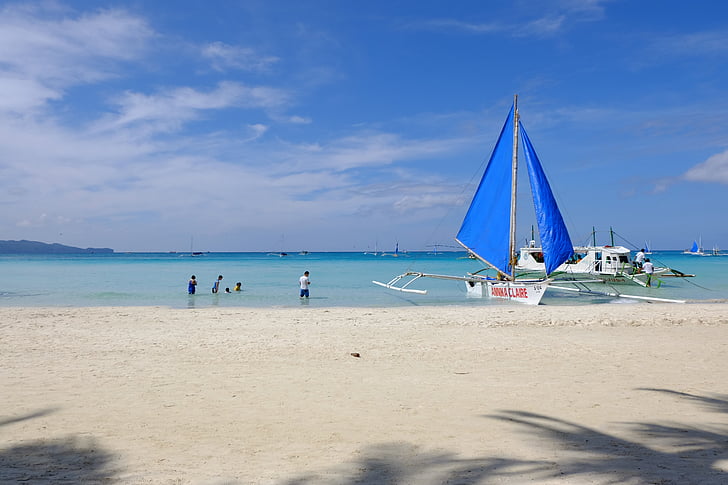 Bijela plaža, Boracay, nebo