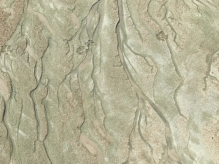 sand, grene, slyngtråde, alger, Great salt lake, aftryk, mønster