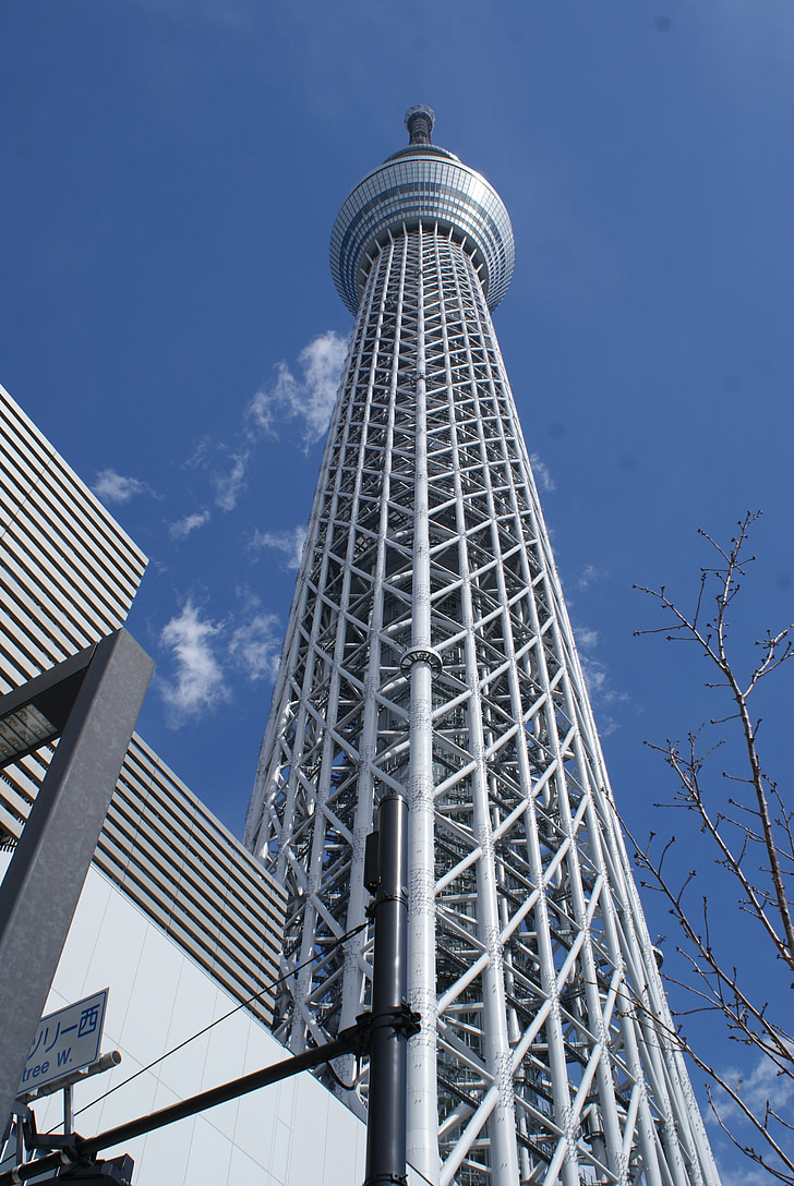 tour, Tokyo, skytree, vue, construction, art de la construction, architecture